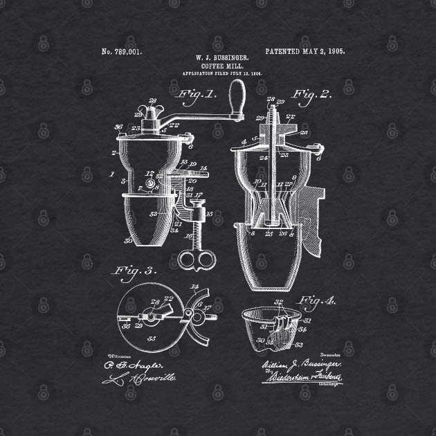 Coffee Mill Patent - Coffee Shop Art - Antique by patentpress